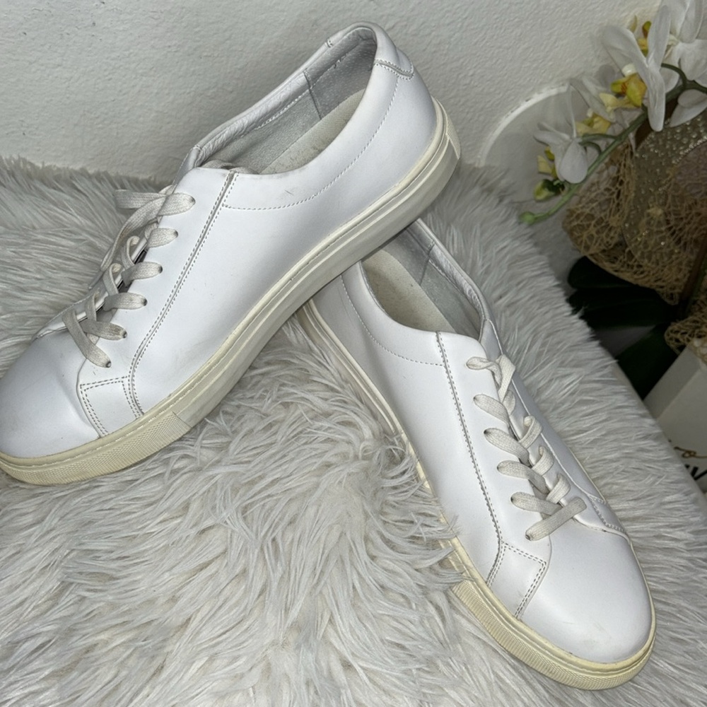 Classic White Leather Low-Top Sneakers for Men
